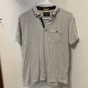 Men's Denim & Flower Grey Polo